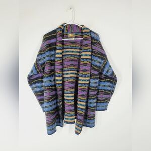 Alps Colorful Striped Wool Women's Jacket, Size Medium